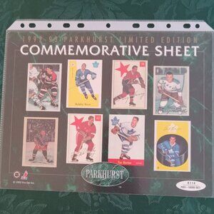 Parkhurst LTD Commemorative Sheet 1992-93 NHL #7001/10000